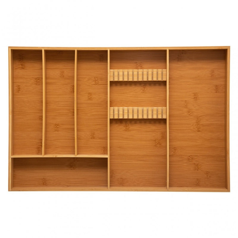 Suport ustensile Rohan, pentru sertar, bambus, 58 x 38 x H 5 cm