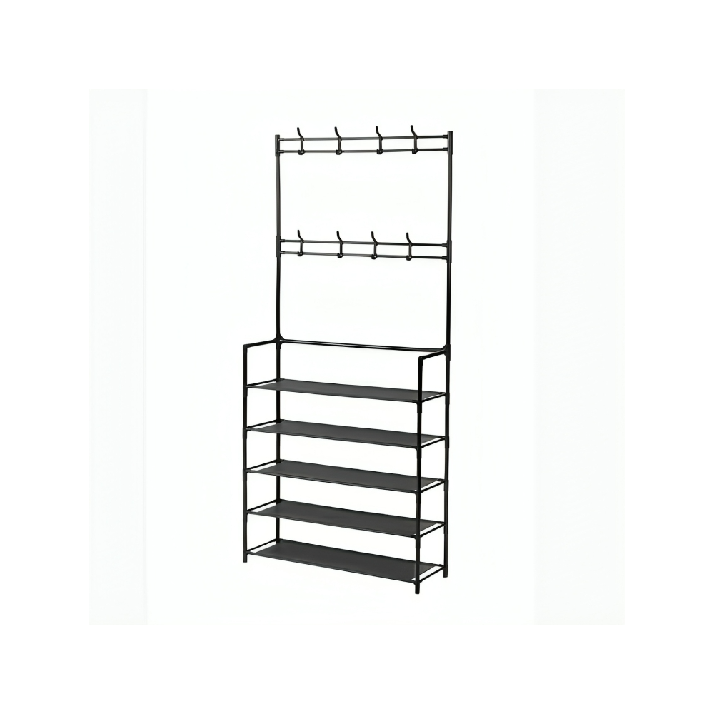 Cuier Livit Multi-Tier, metal, negru, 168 x 65 x 25 cm