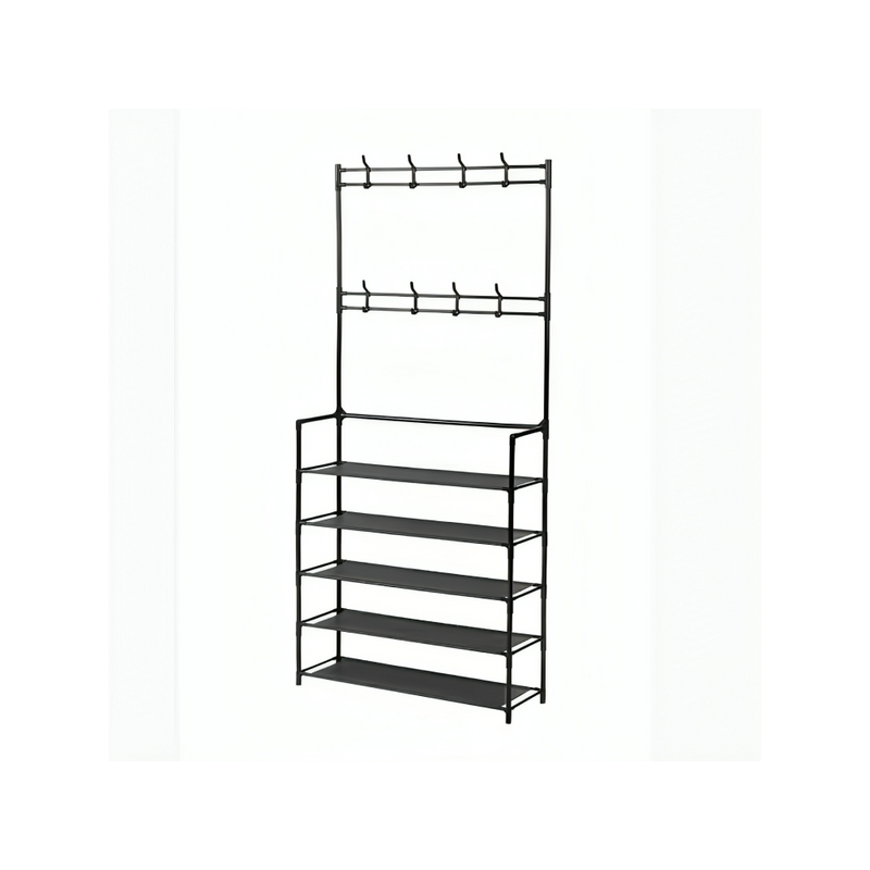 Cuier Livit Multi-Tier, metal, negru, 168 x 65 x 25 cm