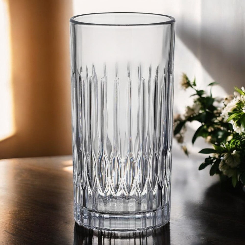 Set 6 pahare apa Brina, long, sticla, 390 ml
