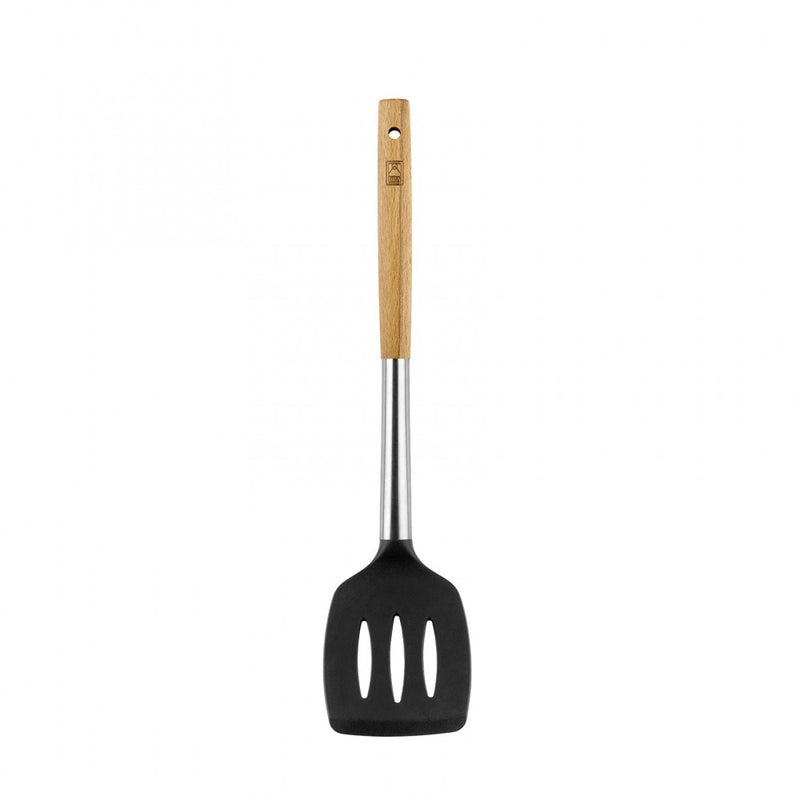 Paleta BRA Market, maner lemn, cap silicon, 36 x 3.5 cm
