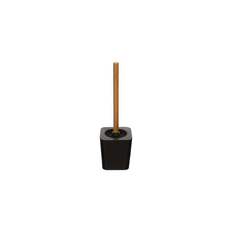 Perie WC Black bamboo, suport 11.6 x 38 cm