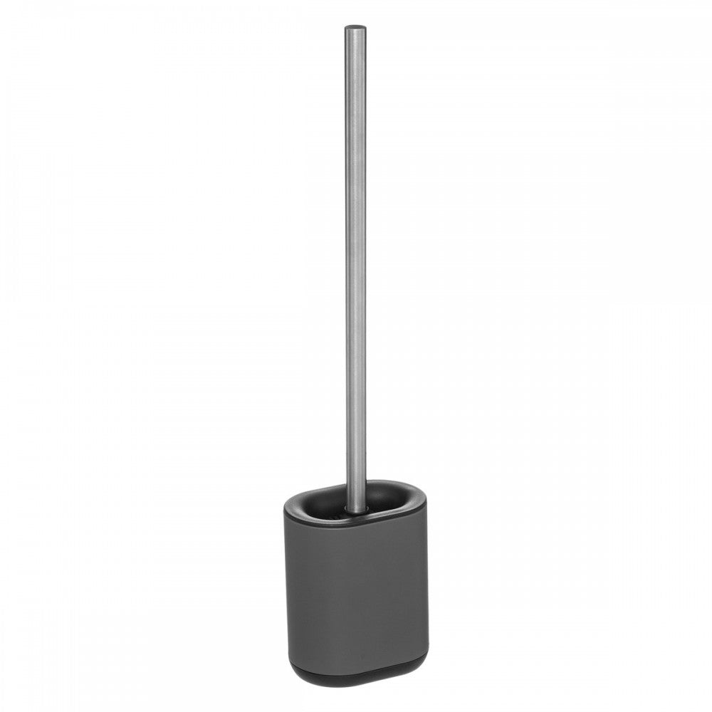Perie WC Siliflex, gri, inox, 11 x 53 cm