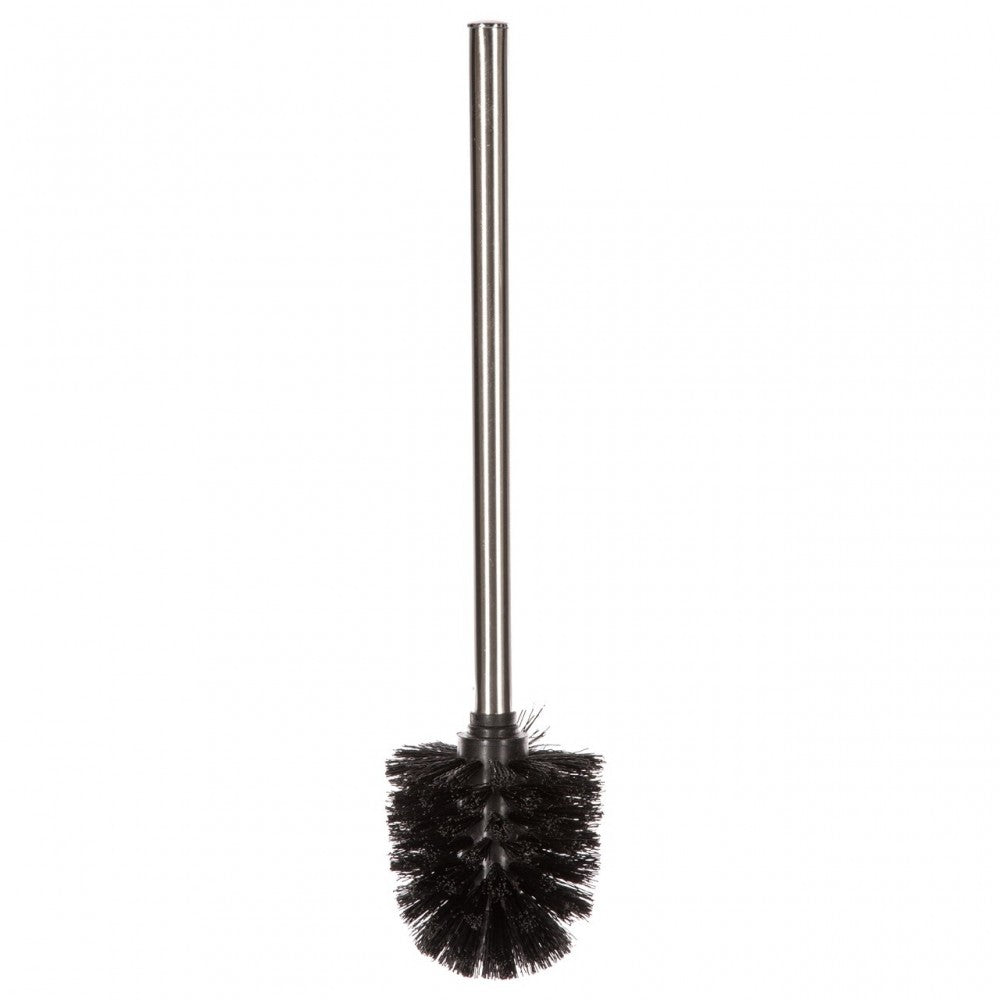 Perie WC Steel, maner inox, 8 x 35 cm