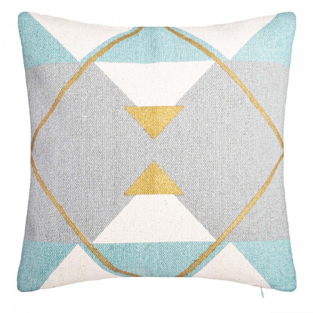Fata perna Geom Gold, bumbac, 40 x 40 cm