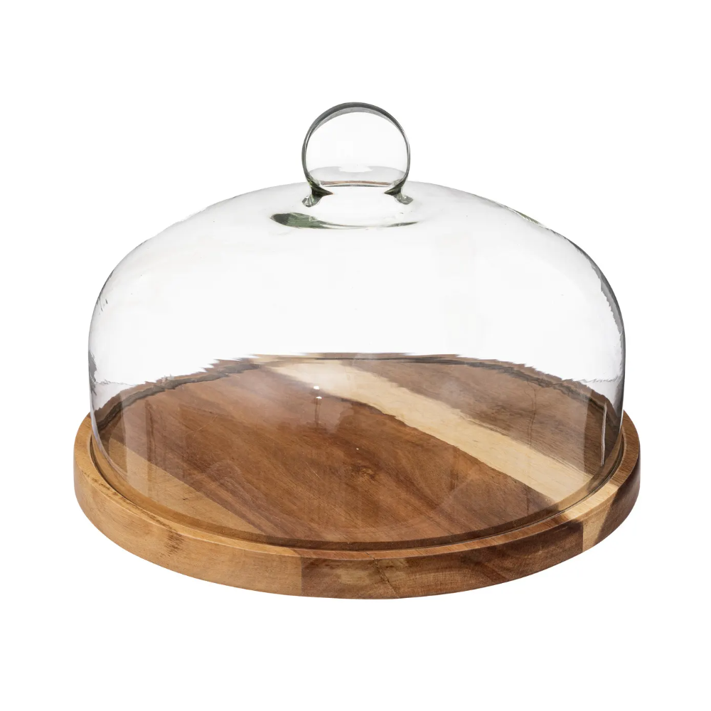 Platou Acaccia cu bol sticla, 30 cm