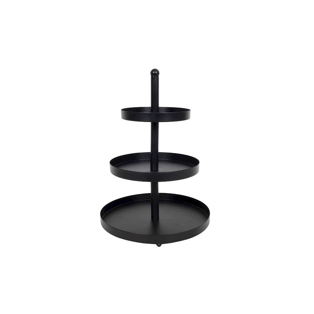 Platou etajat Amstel, metal, negru, 25.5 x 35 cm
