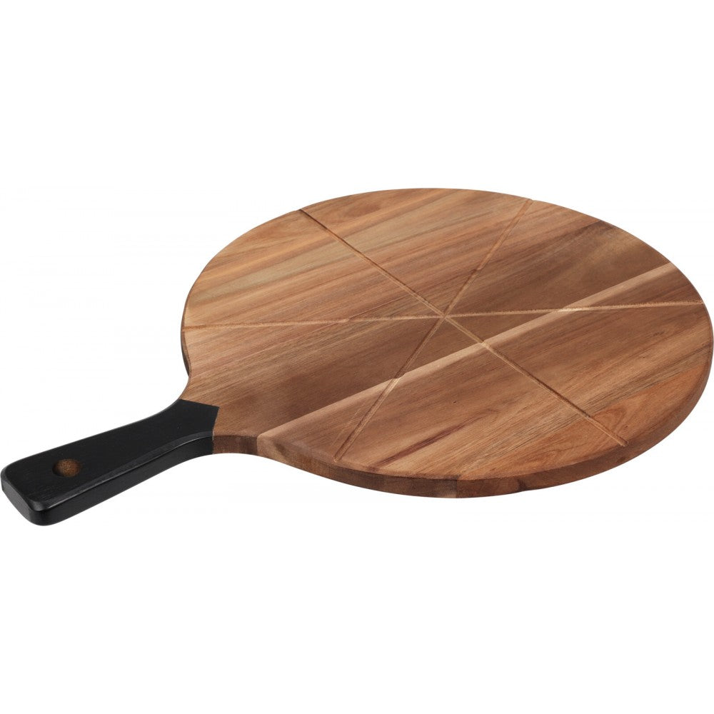 Platou rotund pizza Navan, lemn, 30 cm-rola pizza inclusa