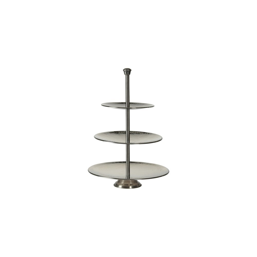 Platou servire etajat Steel Humerred, negru fumuriu, 25 x 36 cm