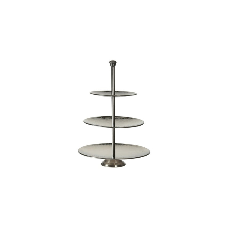 Platou servire etajat Steel Humerred, negru fumuriu, 25 x 36 cm