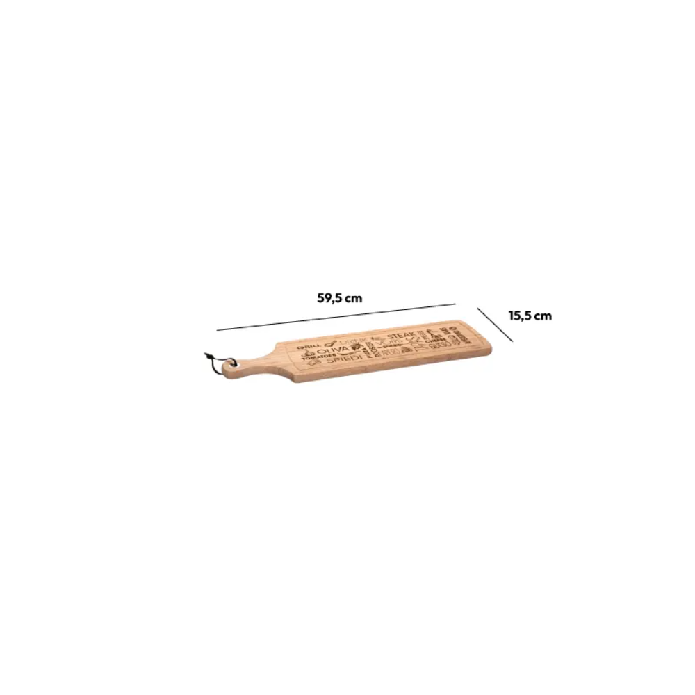 Platou servire word, lemn, 59.5 x 15.5 x 2 cm
