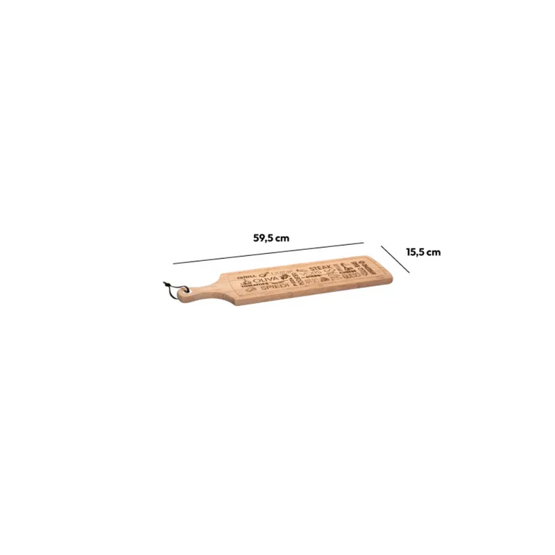 Platou servire word, lemn, 59.5 x 15.5 x 2 cm