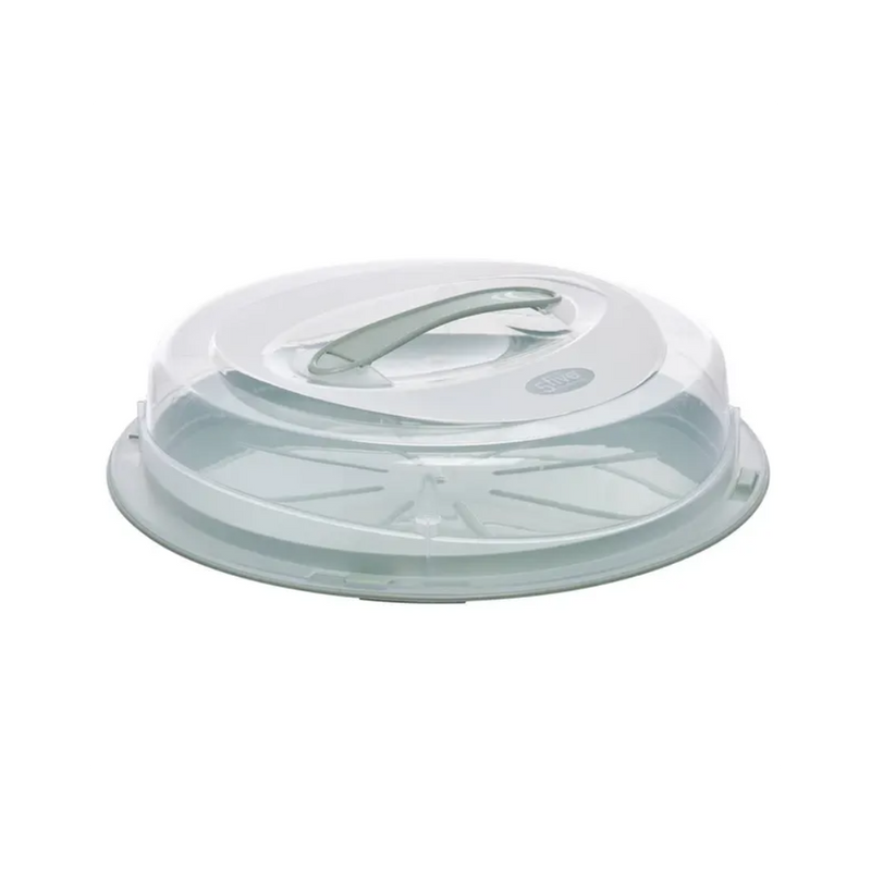 Platou tort cu capac Morsey, plastic, verde, 33 x 9 cm