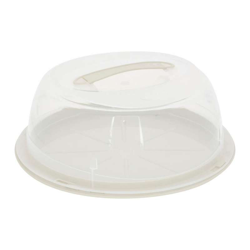 Cutie tort cu capac Artemis, plastic, bej, 36 x 14 cm