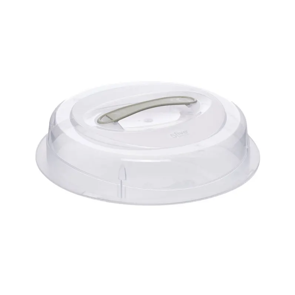 Platou tort cu capac Morsey, plastic, bej, 33 x 9 cm
