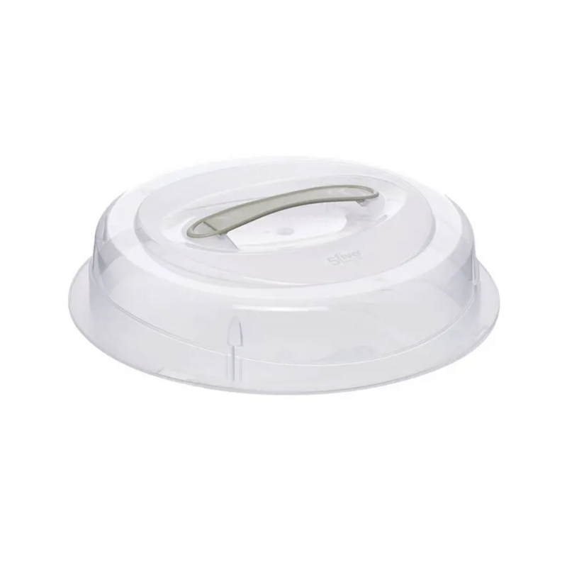 Platou tort cu capac Morsey, plastic, bej, 33 x 9 cm