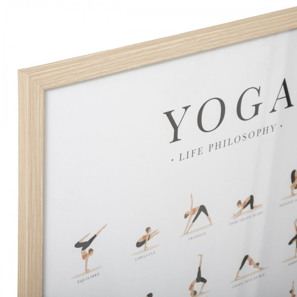 Poster Yoga, rama MDF, sticla, 52x72 cm