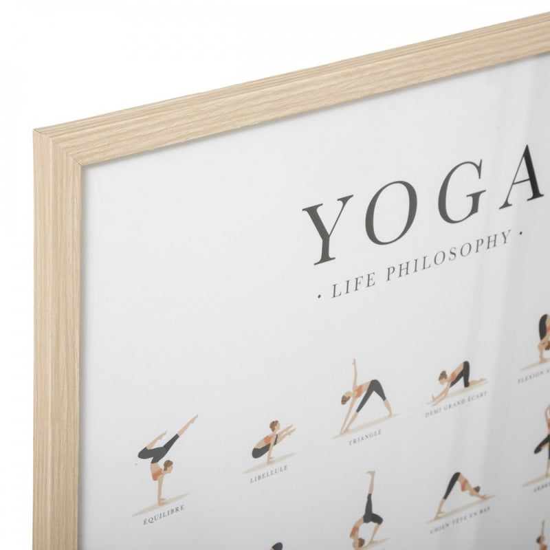 Poster Yoga, rama MDF, sticla, 52x72 cm