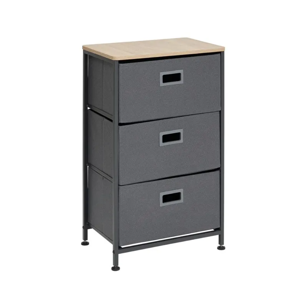 Comoda cu sertare Tissa, gri, 45 x 30 x H 73 cm