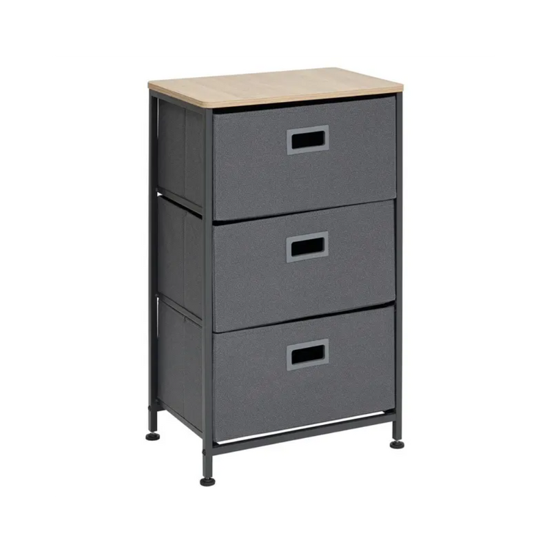 Comoda cu sertare Tissa, gri, 45 x 30 x H 73 cm