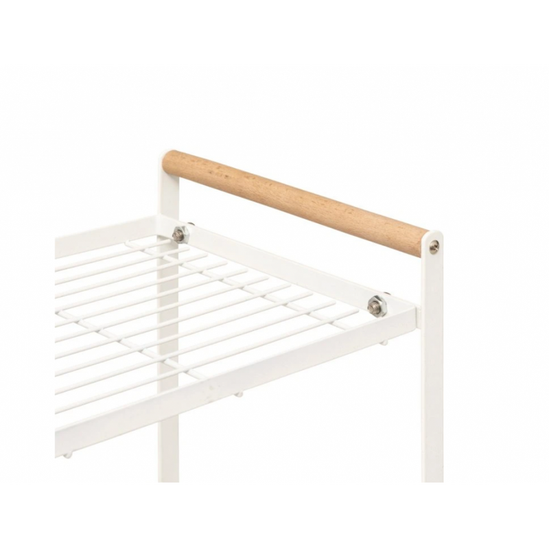 Raft organizare Bogr, metal, alb, 2 nivele, 42 x 21 x H 37.5 cm
