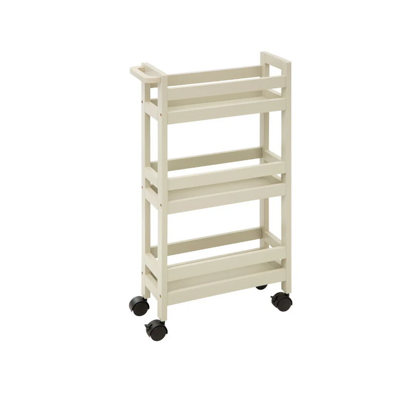 Raft universal Vaduz, MDF, crem, cu roti, 40 x 15 x H 75 cm