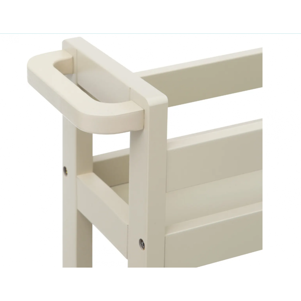 Raft universal Vaduz, MDF, crem, cu roti, 40 x 15 x H 75 cm