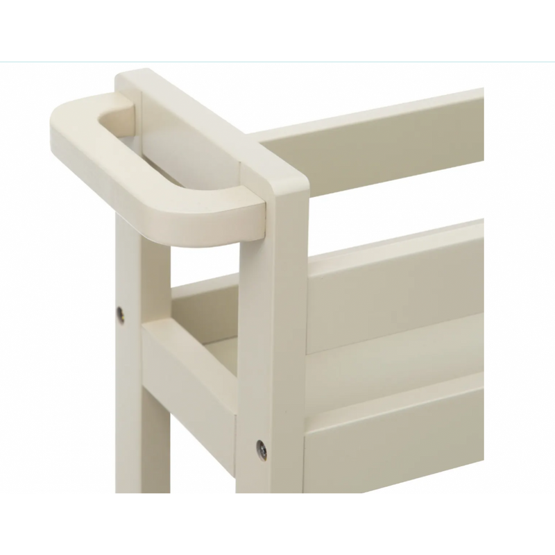Raft universal Vaduz, MDF, crem, cu roti, 40 x 15 x H 75 cm