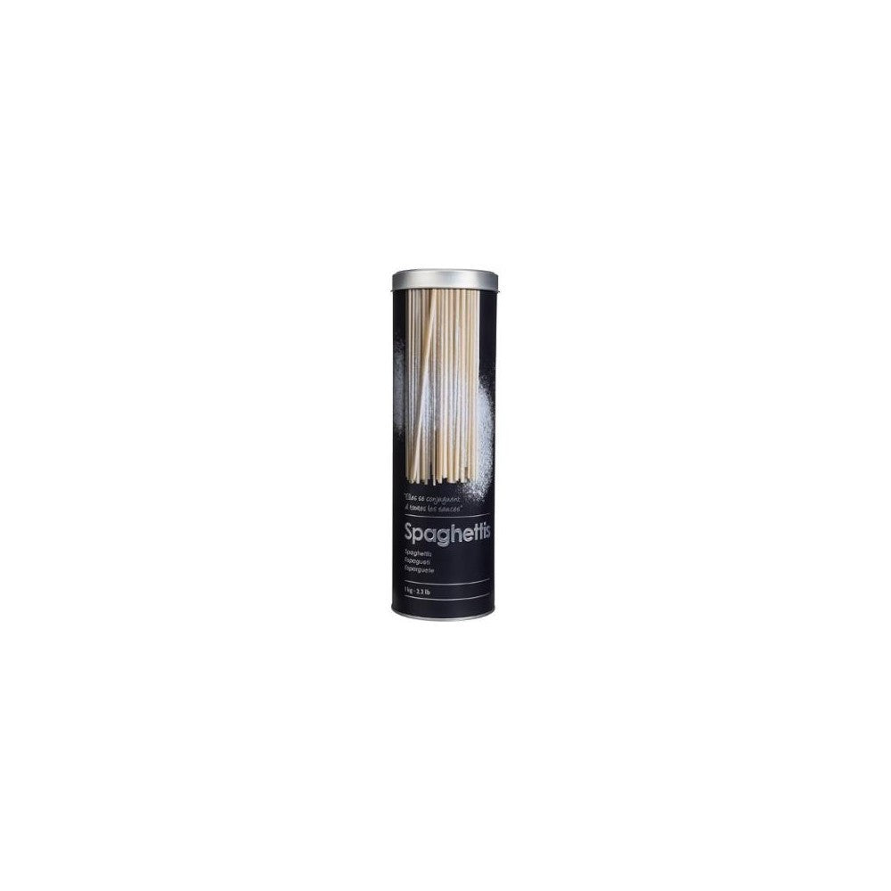 Recipient depozitare Spaghetti Noire, metalic, 1 kg, 8.5 x 27cm