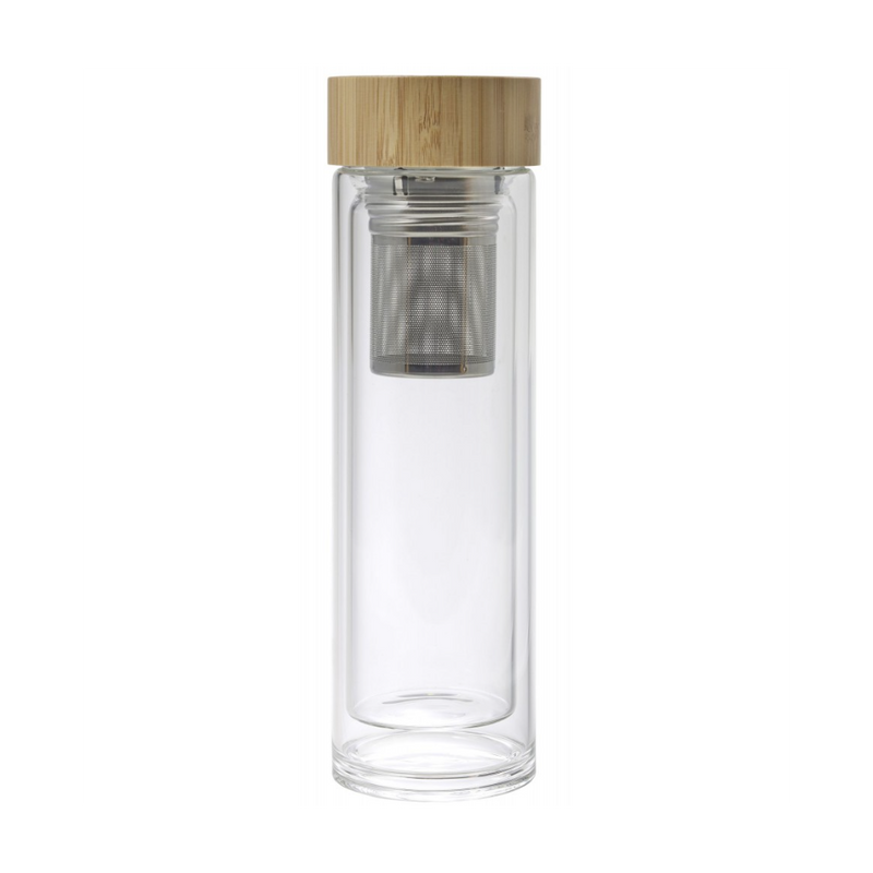 Recipient infuzor ceai Ugada, sticla borosilicata, 400 ml, 7.3 x 23 cm