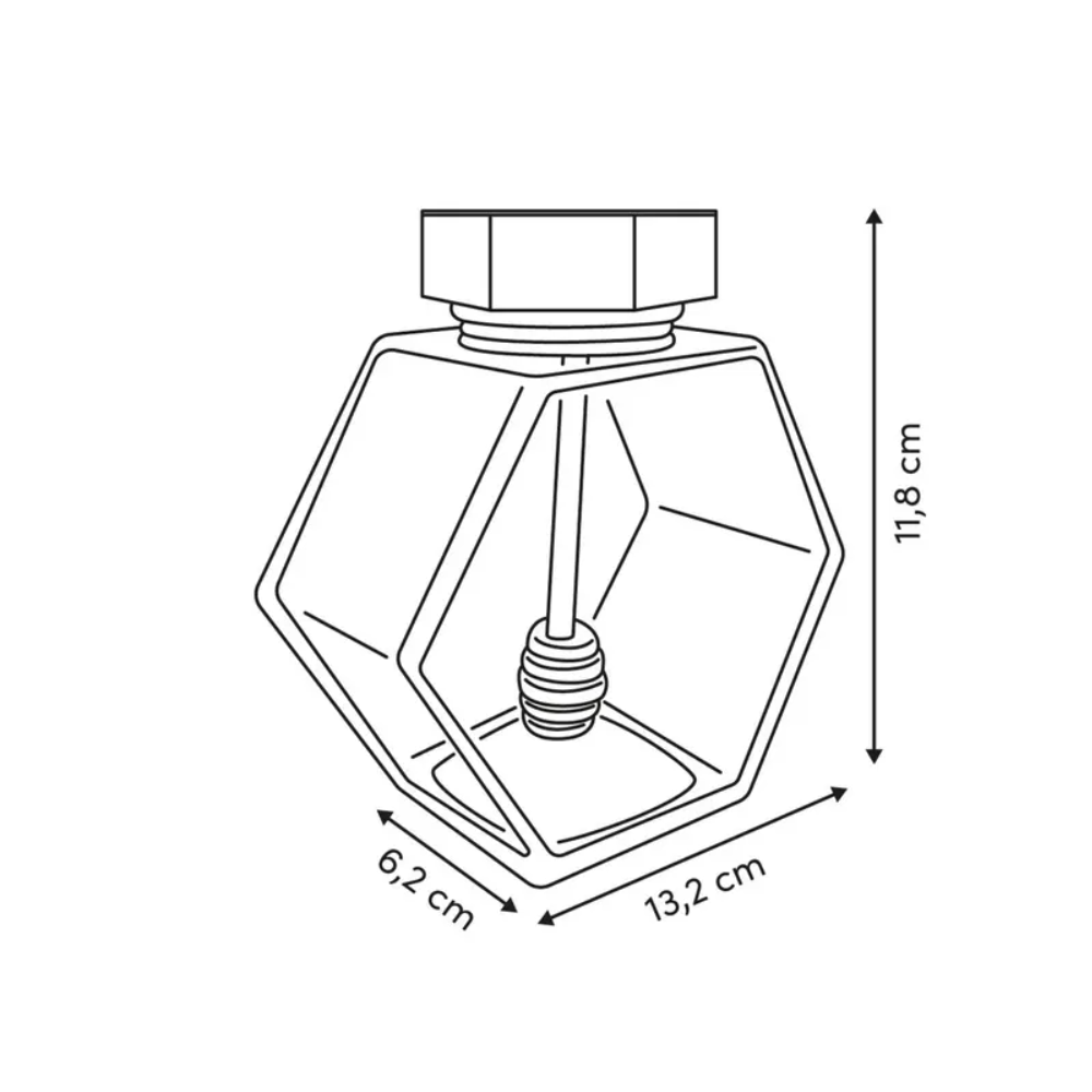 Recipient pentru miere Hexa, sticla, 12 cm