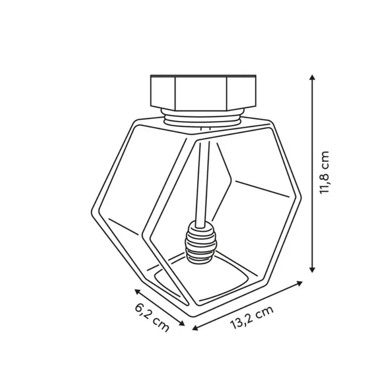 Recipient pentru miere Hexa, sticla, 12 cm
