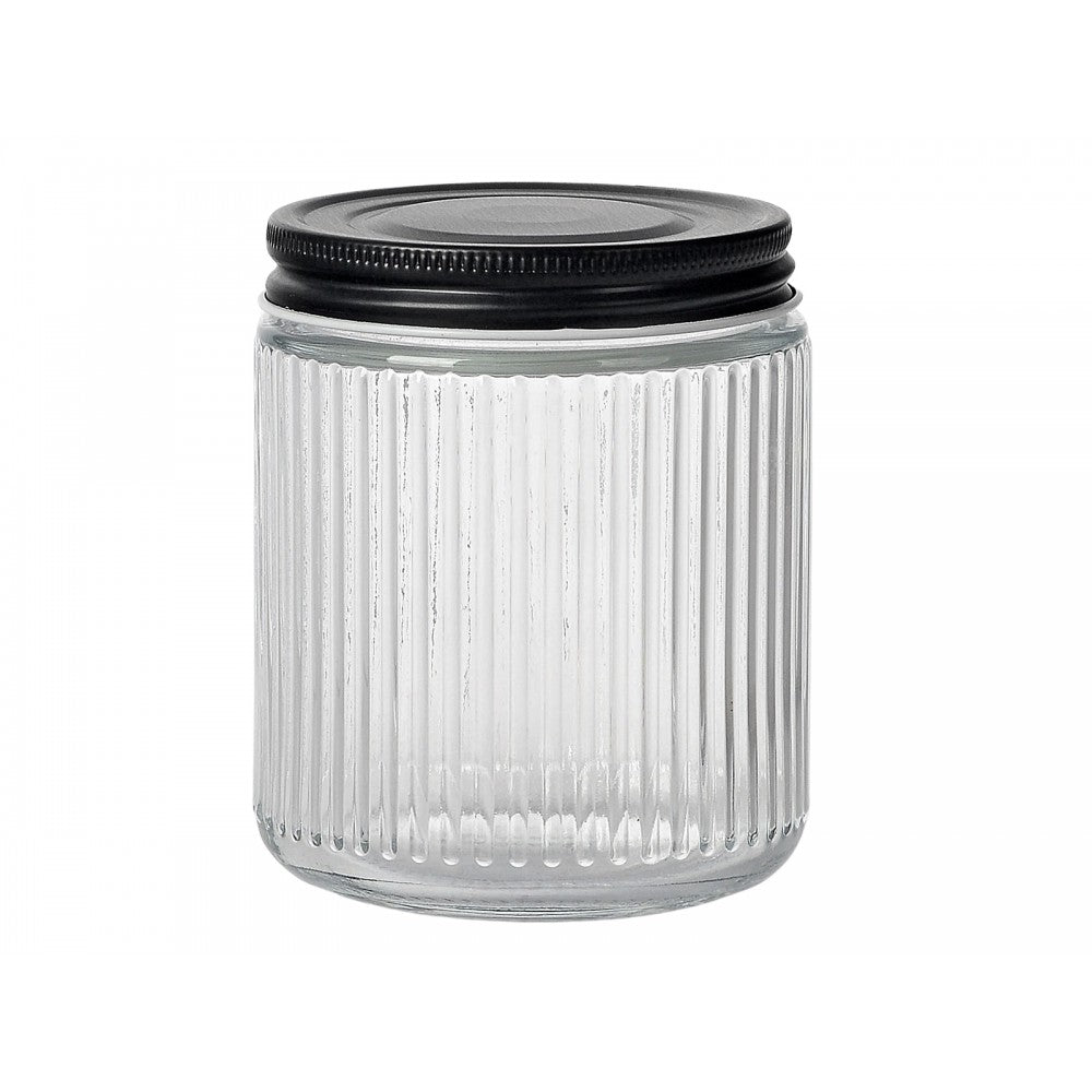 Recipient sticla Blac Stripes, 9 x 11 cm, 550 ml
