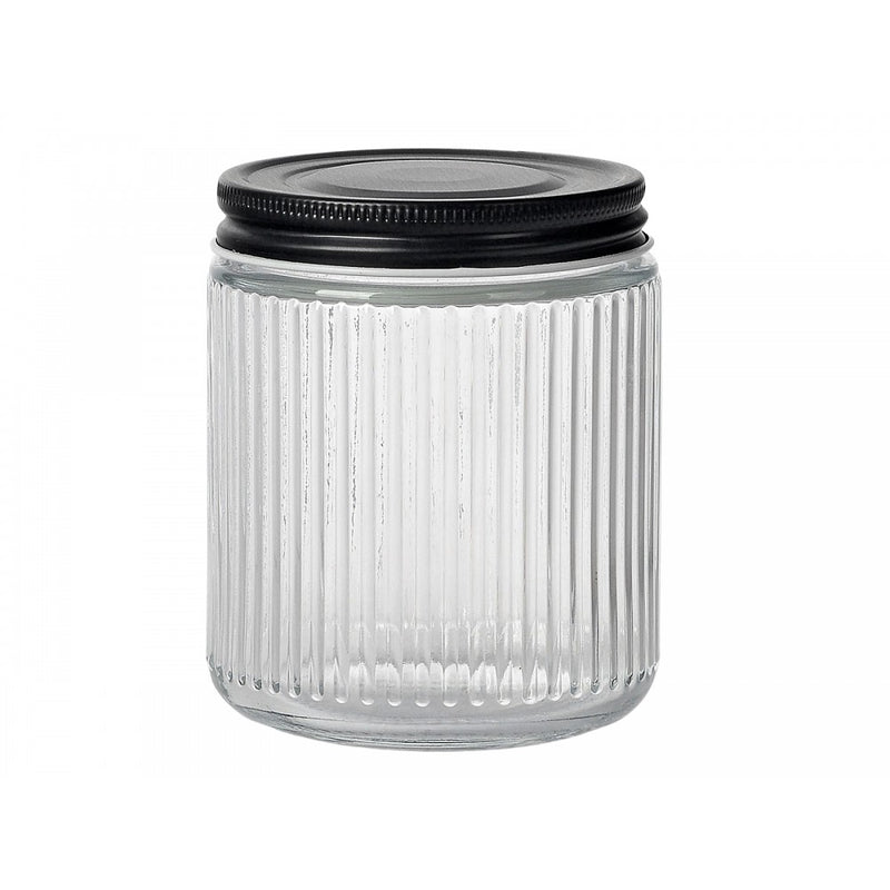 Recipient sticla Blac Stripes, 9 x 11 cm, 550 ml