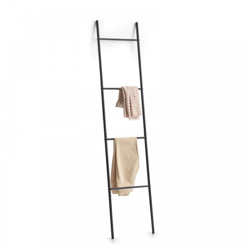 Scarita prosoape Zeller, metal, negru, 38 x 2 x 176 cm