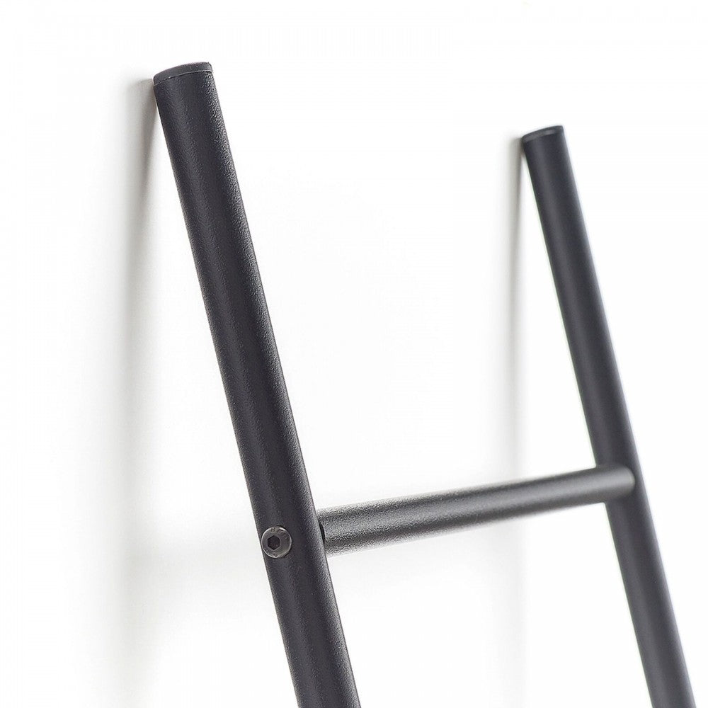 Scarita prosoape Zeller, metal, negru, 38 x 2 x 176 cm