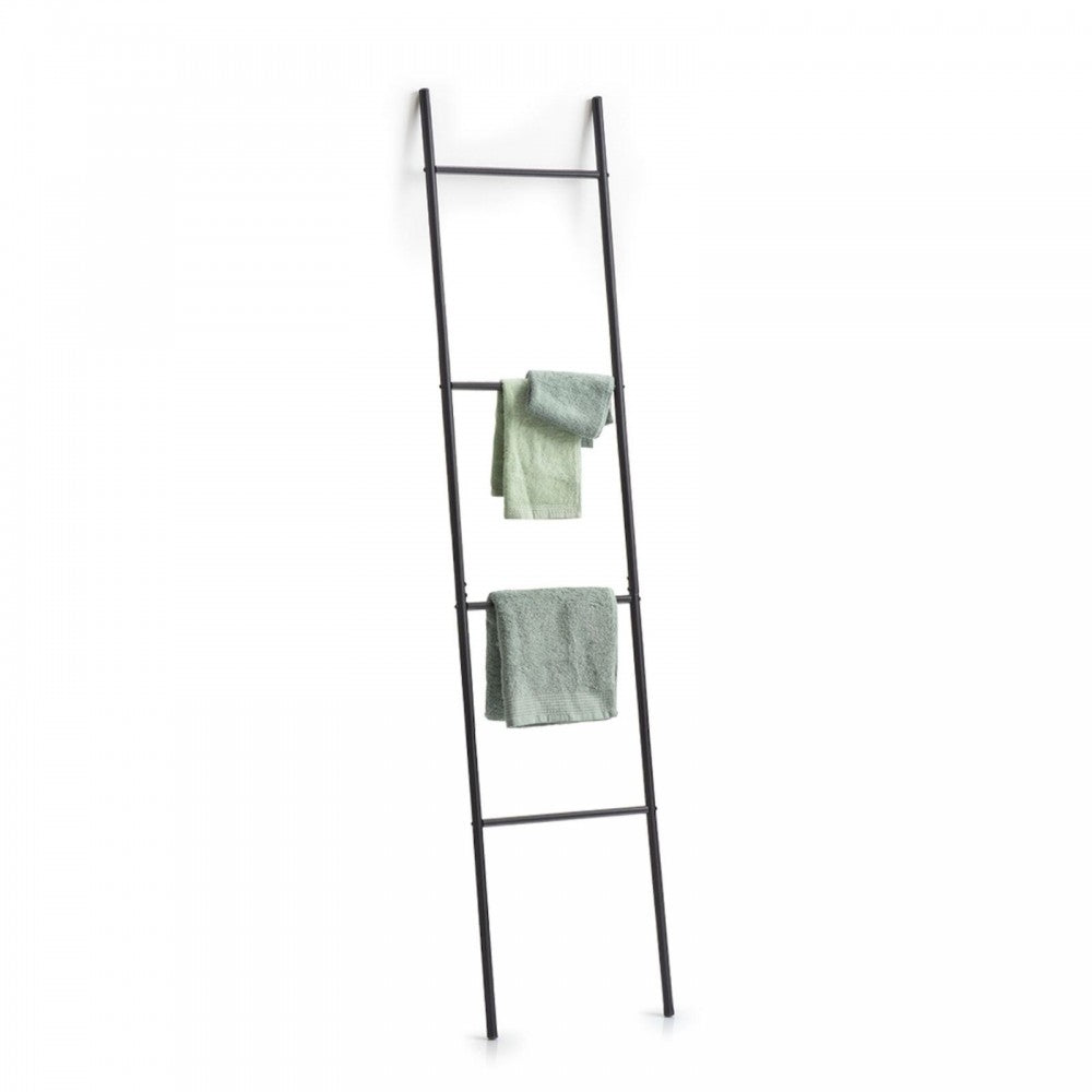 Scarita prosoape Zeller, metal, negru, 38 x 2 x 176 cm
