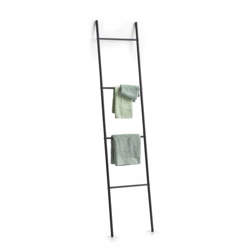 Scarita prosoape Zeller, metal, negru, 38 x 2 x 176 cm