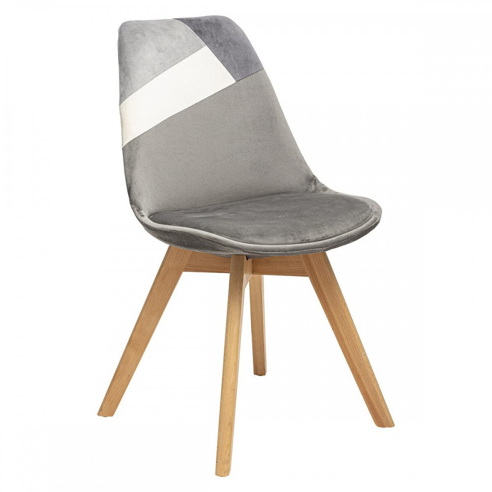 Scaun Atmosphera Baya, plus, gri, picioare lemn masiv, 81 x 55 x H 48 cm, 5.3 kg