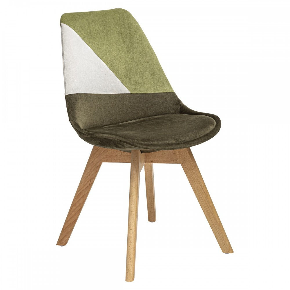 Scaun Atmosphera Baya, plus, verde, picioare lemn masiv, 81 x 55 x H 48 cm, 5.3 kg