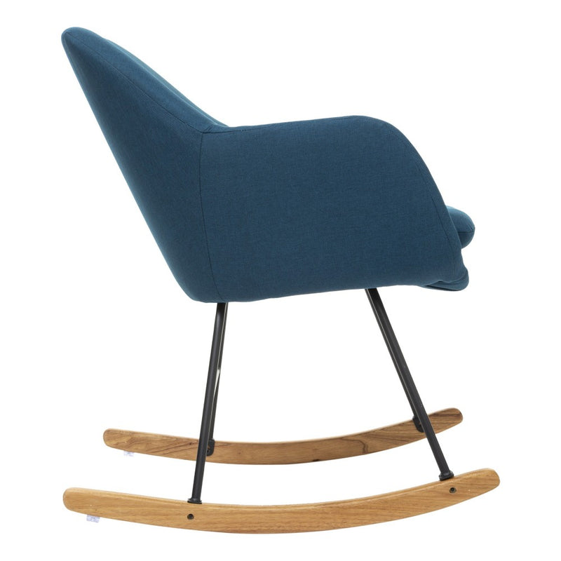 Scaun balansoar Blue Duck Rocking, lemn, metal, poliester, 64 x D. 78 x H. 87.5 cm, 8 kg