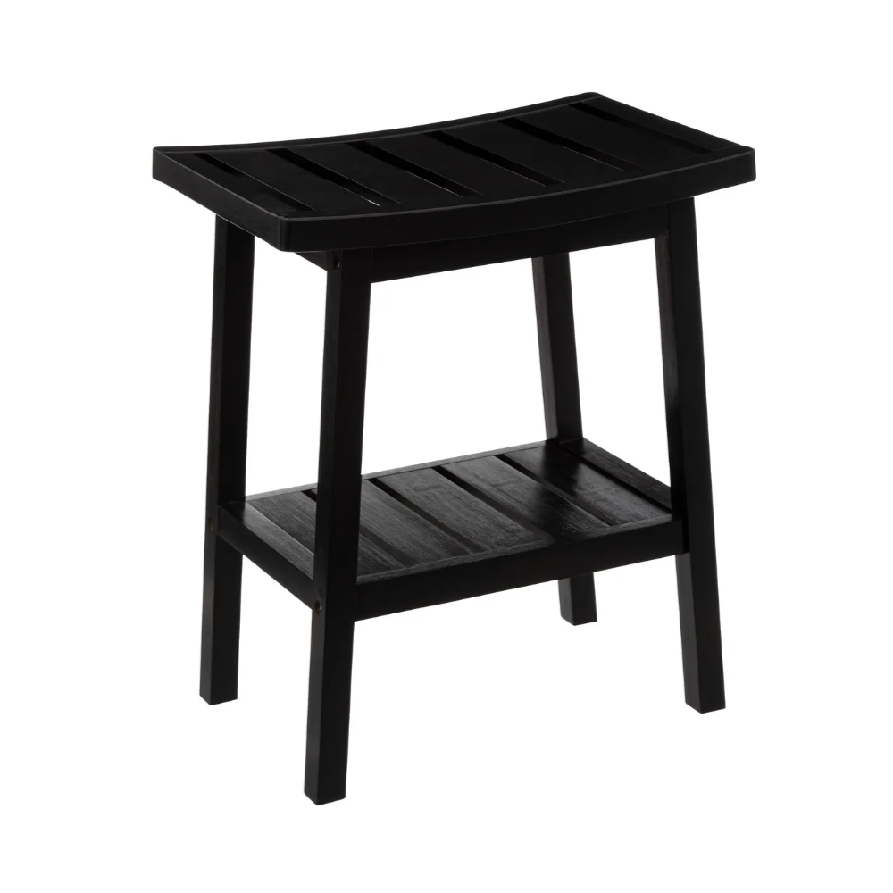 Scaun Harmony Black, bambus, 39.5 x 25.2 x H 46 cm