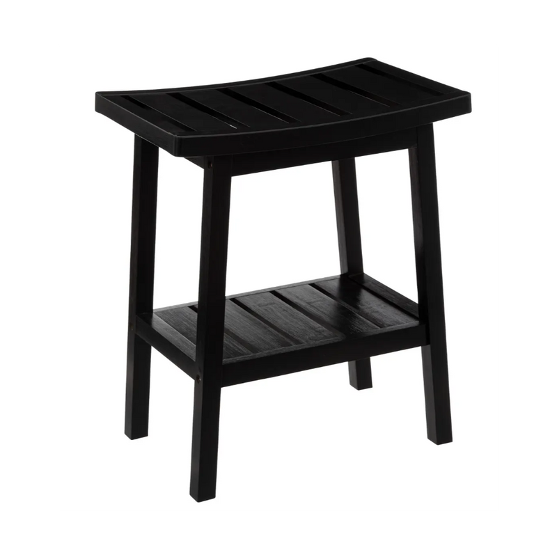Scaun Harmony Black, bambus, 39.5 x 25.2 x H 46 cm