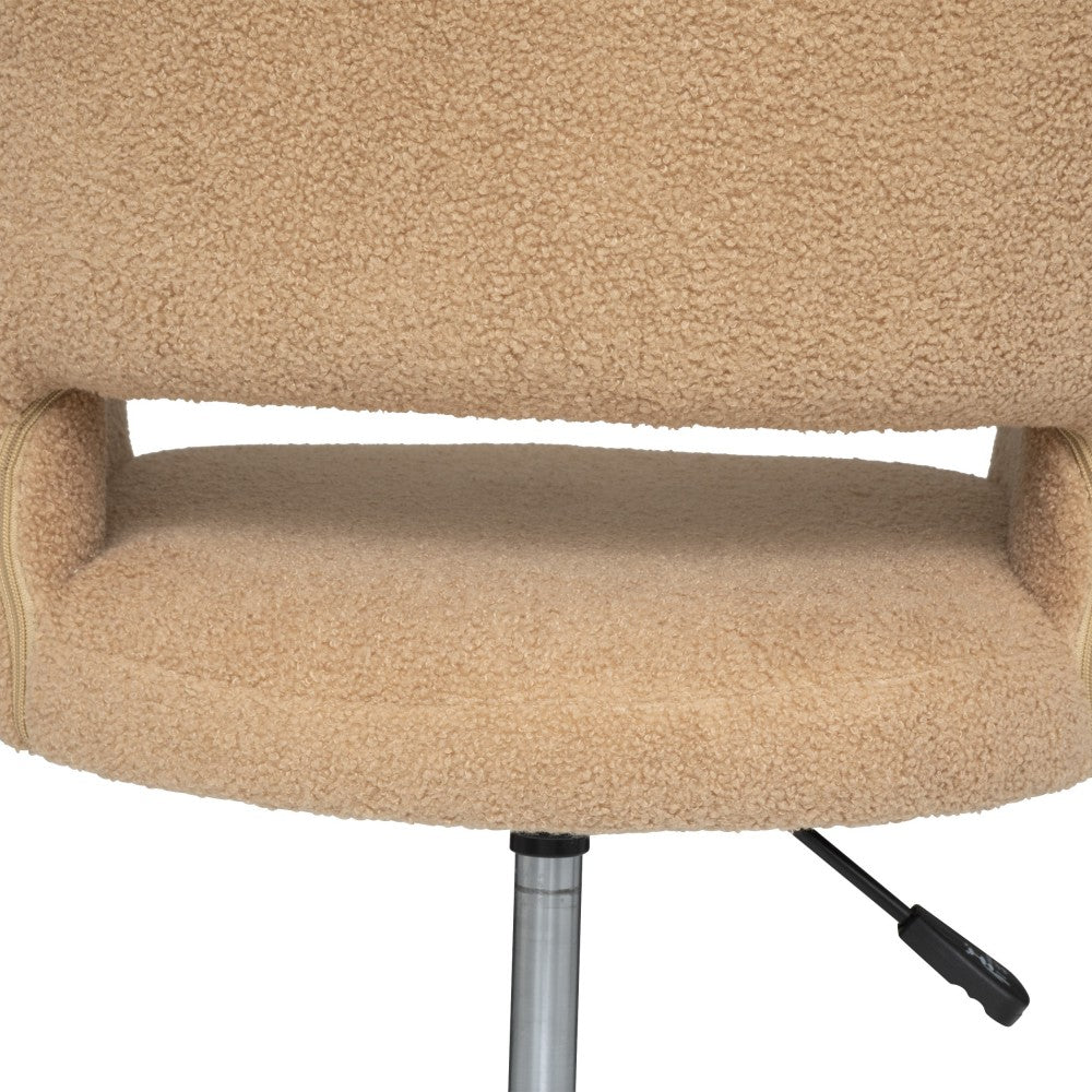 Scaun birou Gaya, poliester, spuma, metal, bej, 58 x D. 55 x H 76- 86 cm, 8 kg