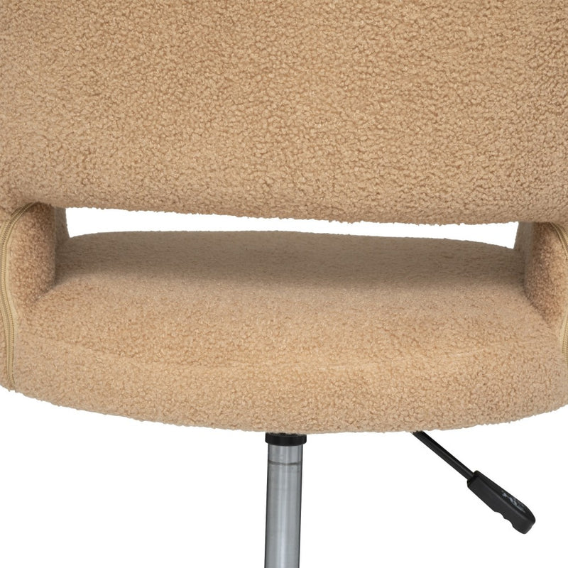 Scaun birou Gaya, poliester, spuma, metal, bej, 58 x D. 55 x H 76- 86 cm, 8 kg