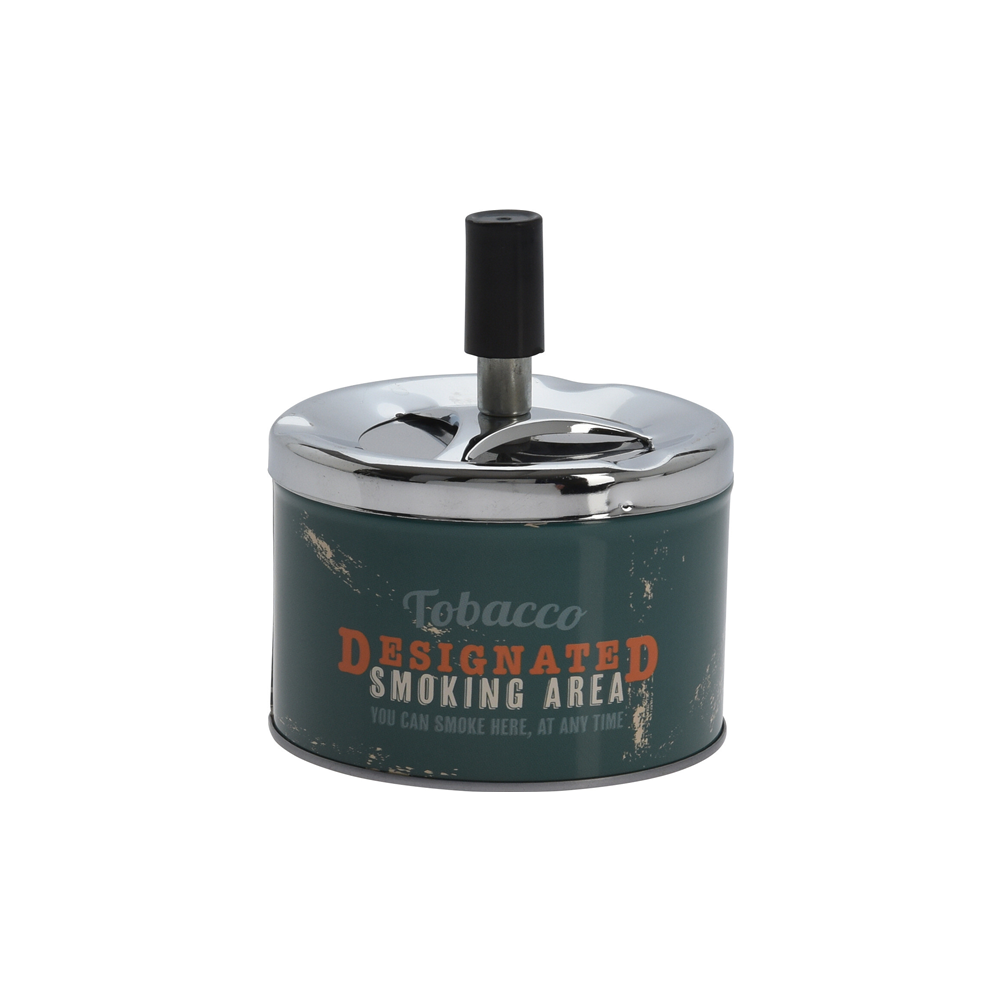Scrumiera Vintage buton Smoking Area, 9 x 12 cm