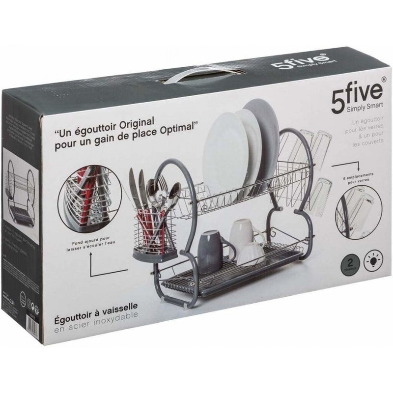 Scurgator de vase 5FIVE Gray, etajat, 52x26x39 cm