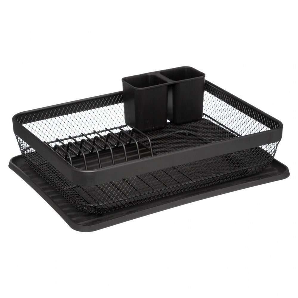 Scurgator vase Mojy, otel, negru, 43 x 32 x 13.5 cm