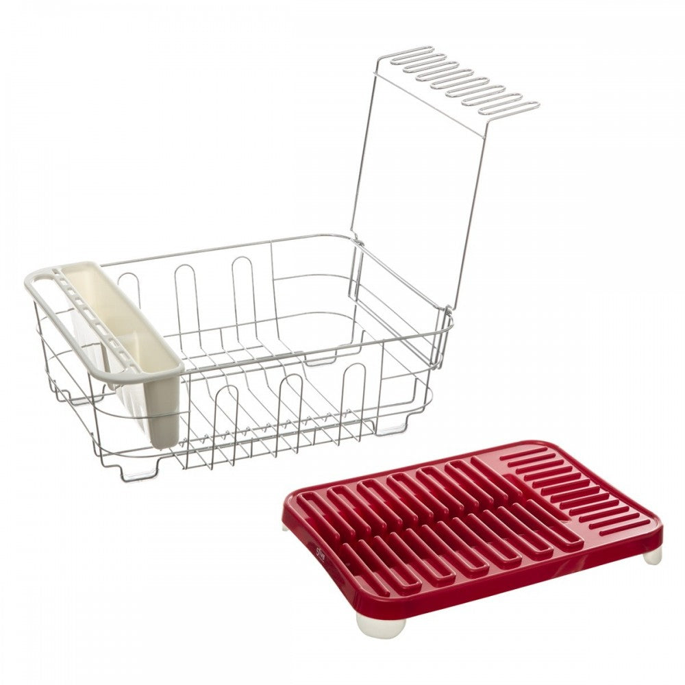 Scurgator vase Neo Red, otel cromat, 44x36x16cm