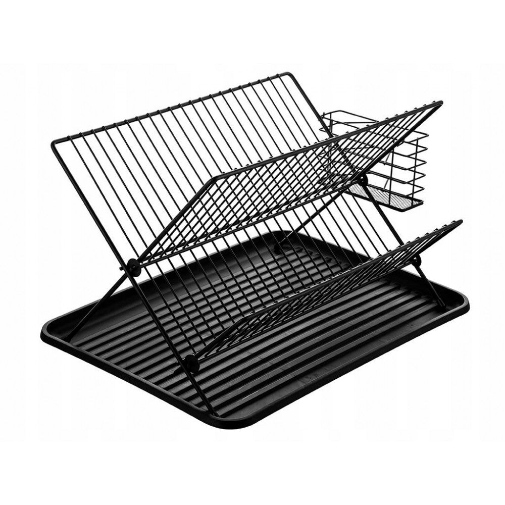 Scurgator vase Tina, metal, negru, 45 x 32 x 25,5 cm